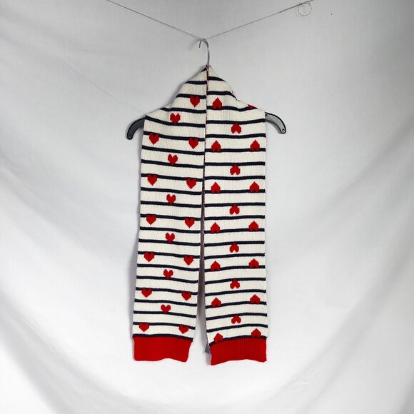 GAP Other - GAP Kids Girl's Winter Red and White Heart-Patterned Scarf